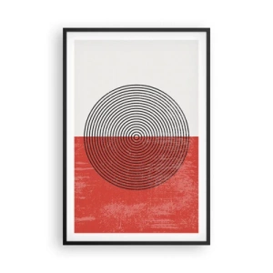 Poster in een zwarte lijst - Op de kop geslagen - 61x91 cm