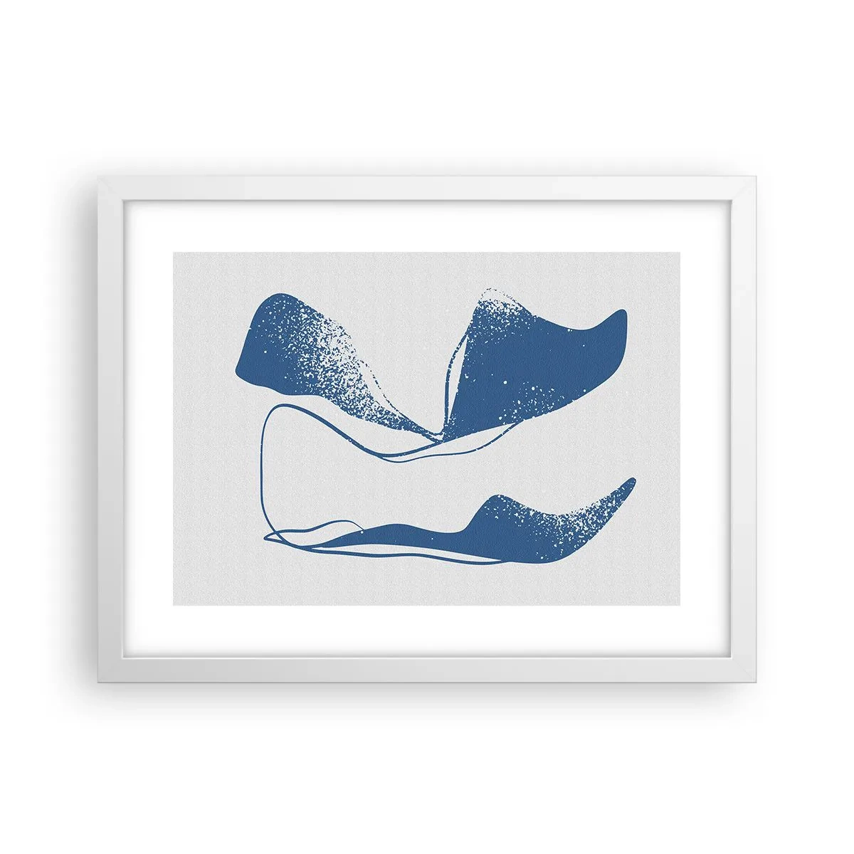 Poster in een witte lijst - Gevleugelde abstractie - 40x30 cm