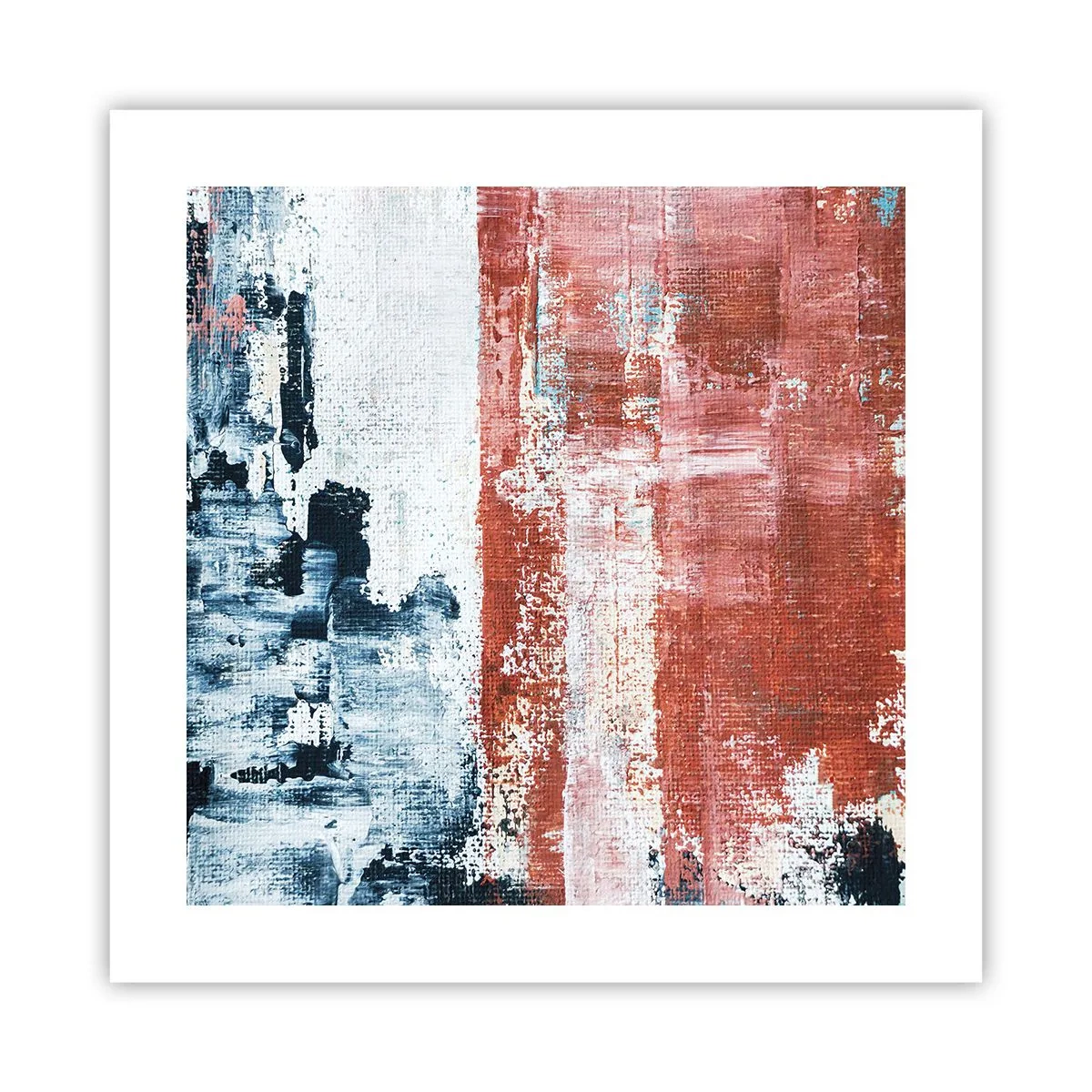 Poster - Fifty Fifty abstract - 40x40 cm