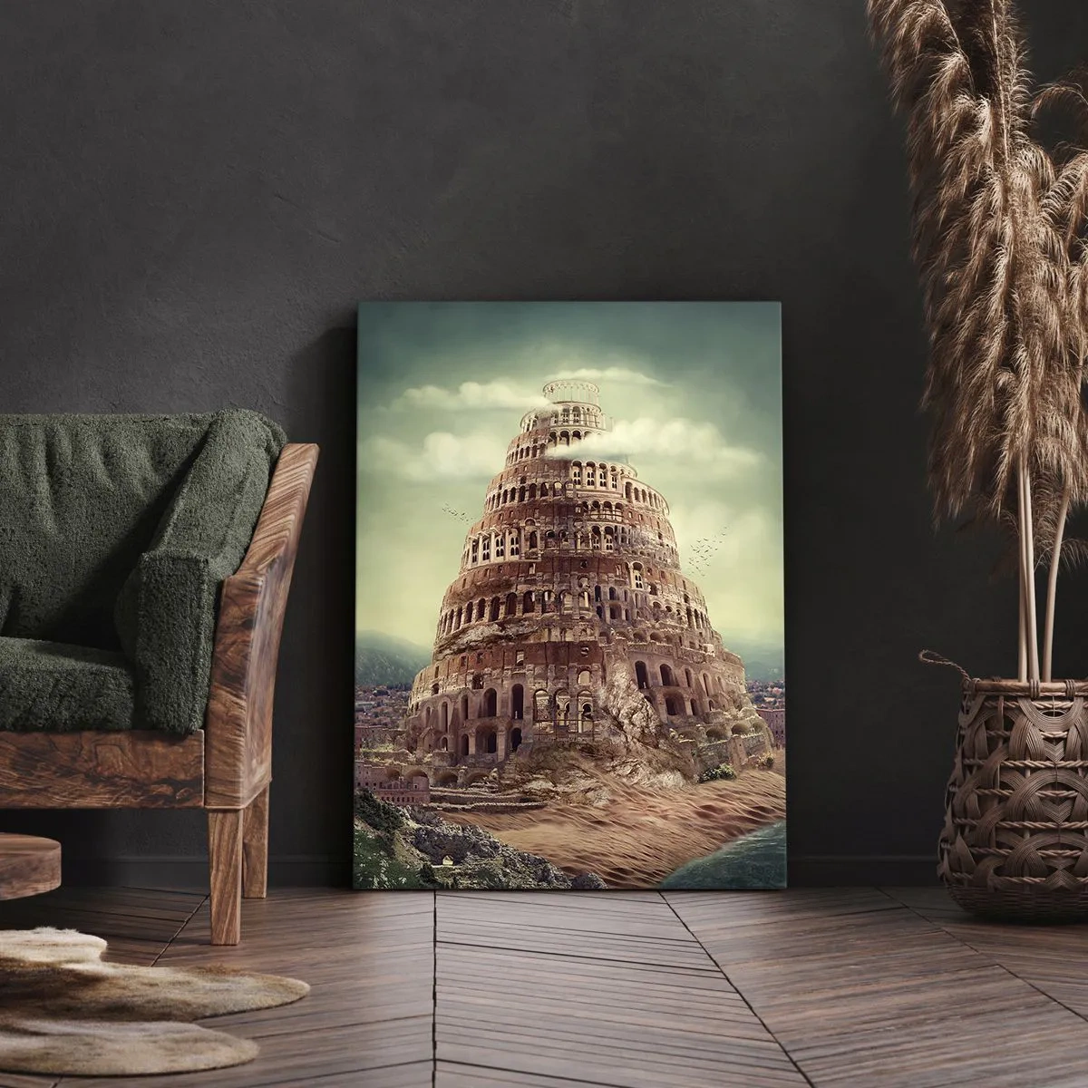 Schilderen op canvas - Toren van Babel - 50x70 cm