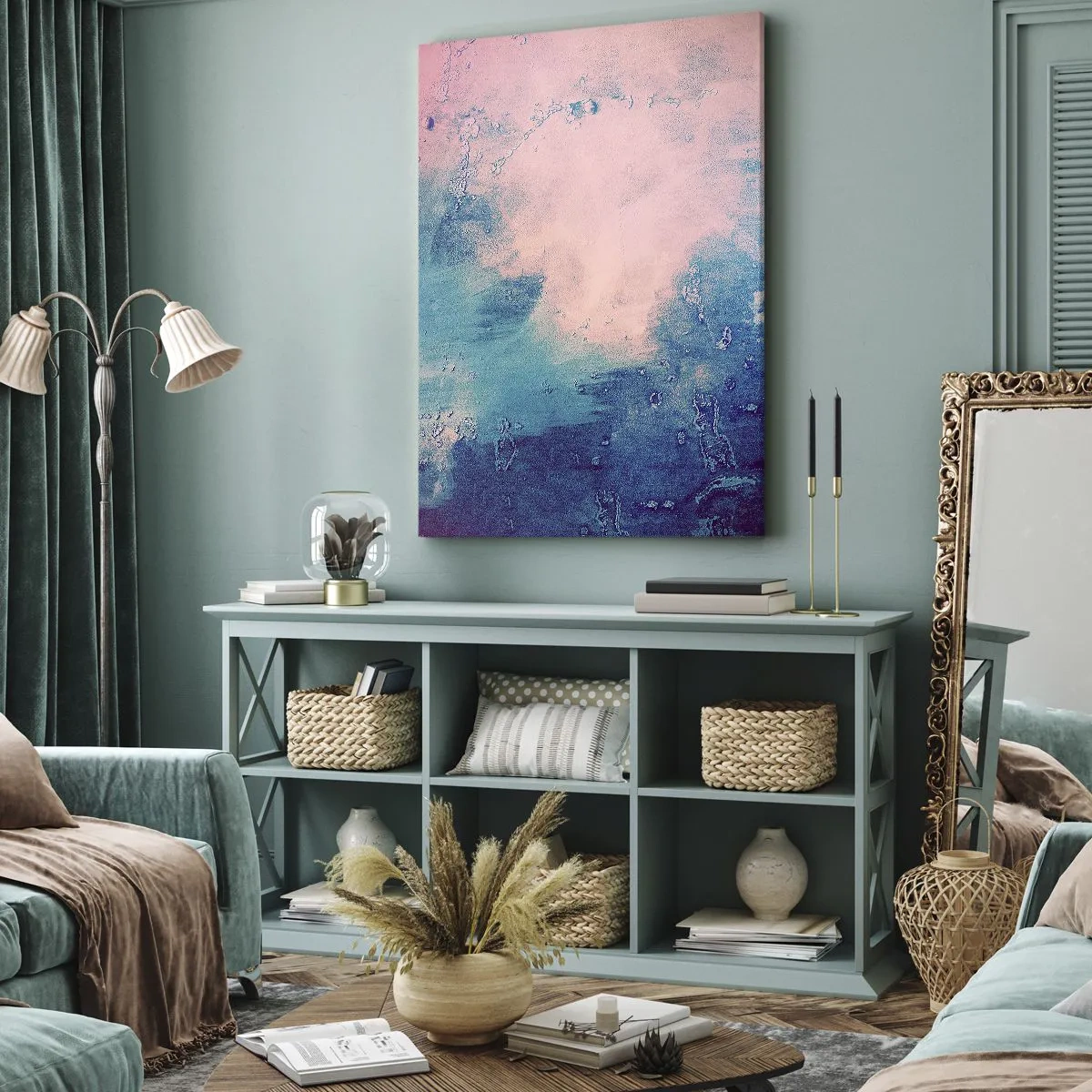 Schilderen op canvas - Hemelse omhelzingen - 45x80 cm