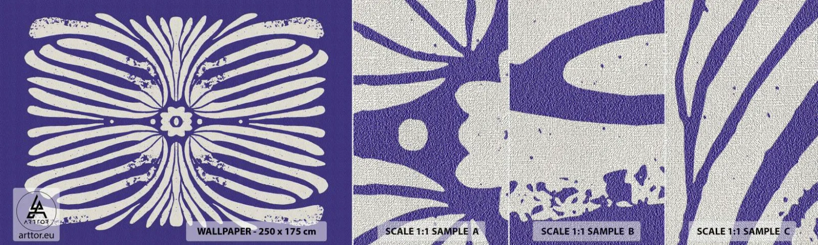 Fotobehang Monster Premium Canvas - Etnische inspiraties - Boho, Botanisch, Deel - 100x30 cm