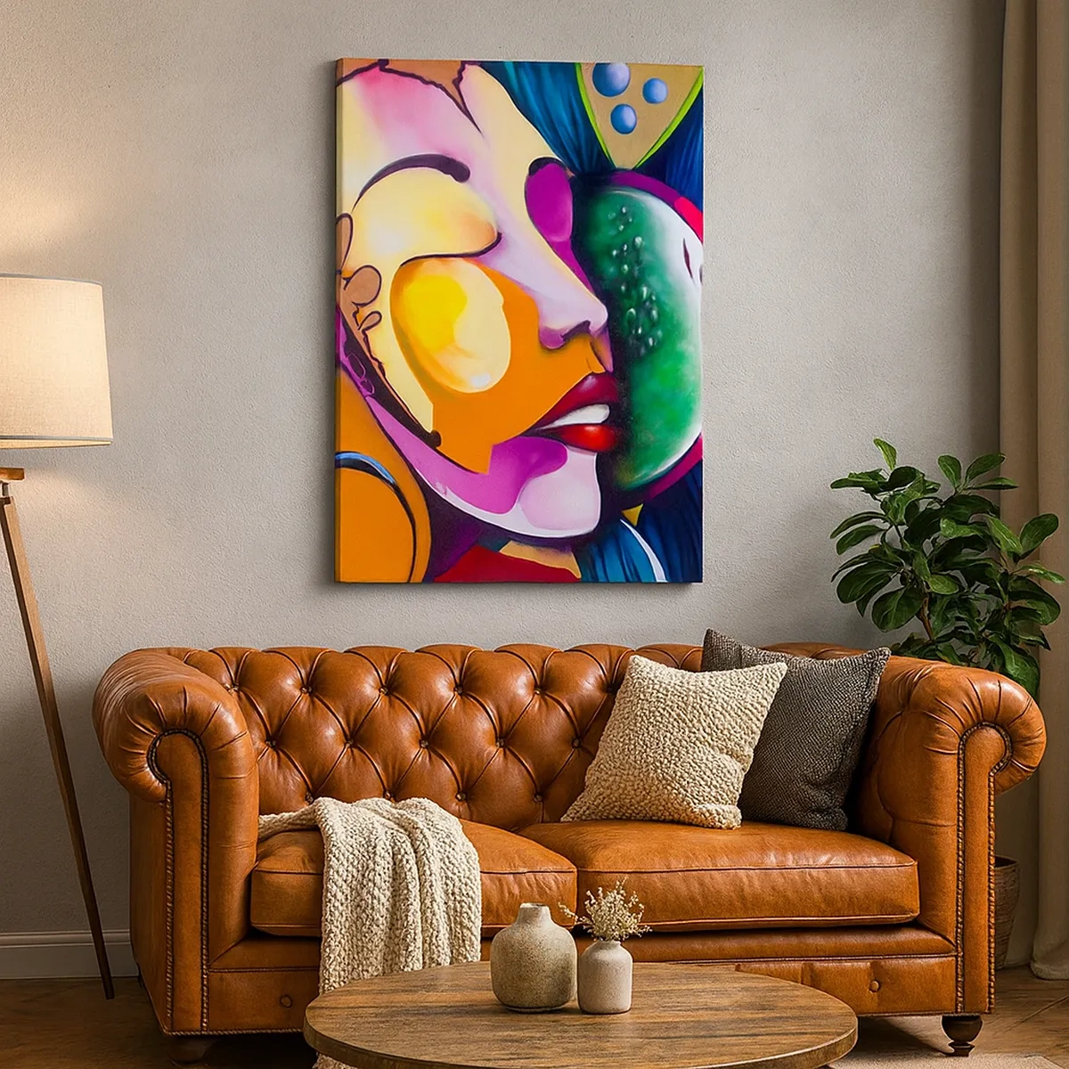 Schilderen op canvas - Aanraken met kleur - 50x70 cm