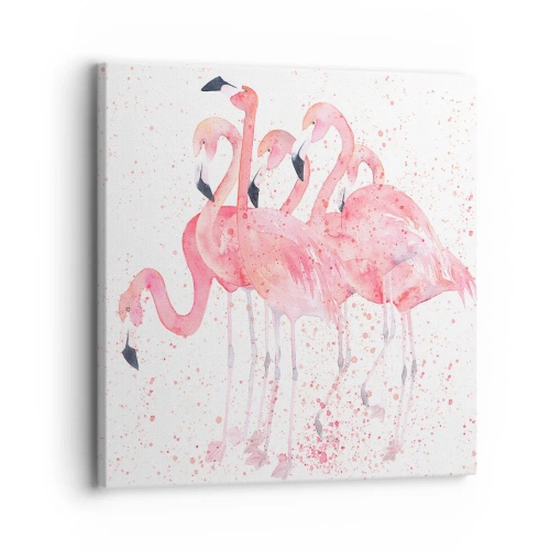 Schilderen op canvas - Roze ensemble - 30x30 cm