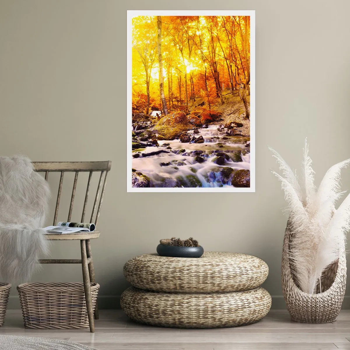 Poster - Stenen gezet in goud en platina - 61x91 cm