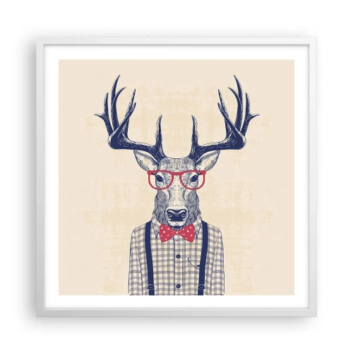 Poster in een witte lijst - Een grappig extravaganza - 60x60 cm