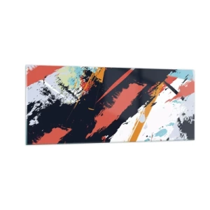 Schilderen op glas - Dynamische compositie - 100x40 cm