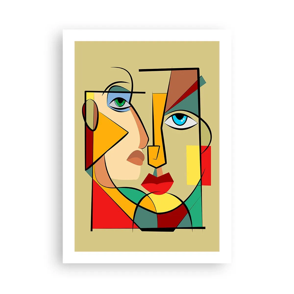 Poster - Bij elkaar passend paar - 50x70 cm