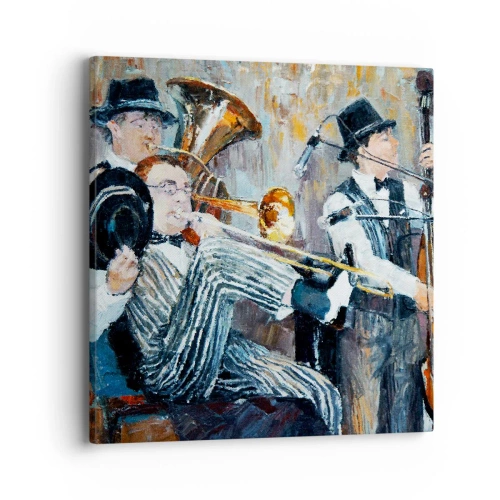 Schilderen op canvas - Al die jazz - 40x40 cm