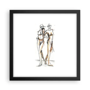 Poster in een zwarte lijst - Een studie van genade - 30x30 cm