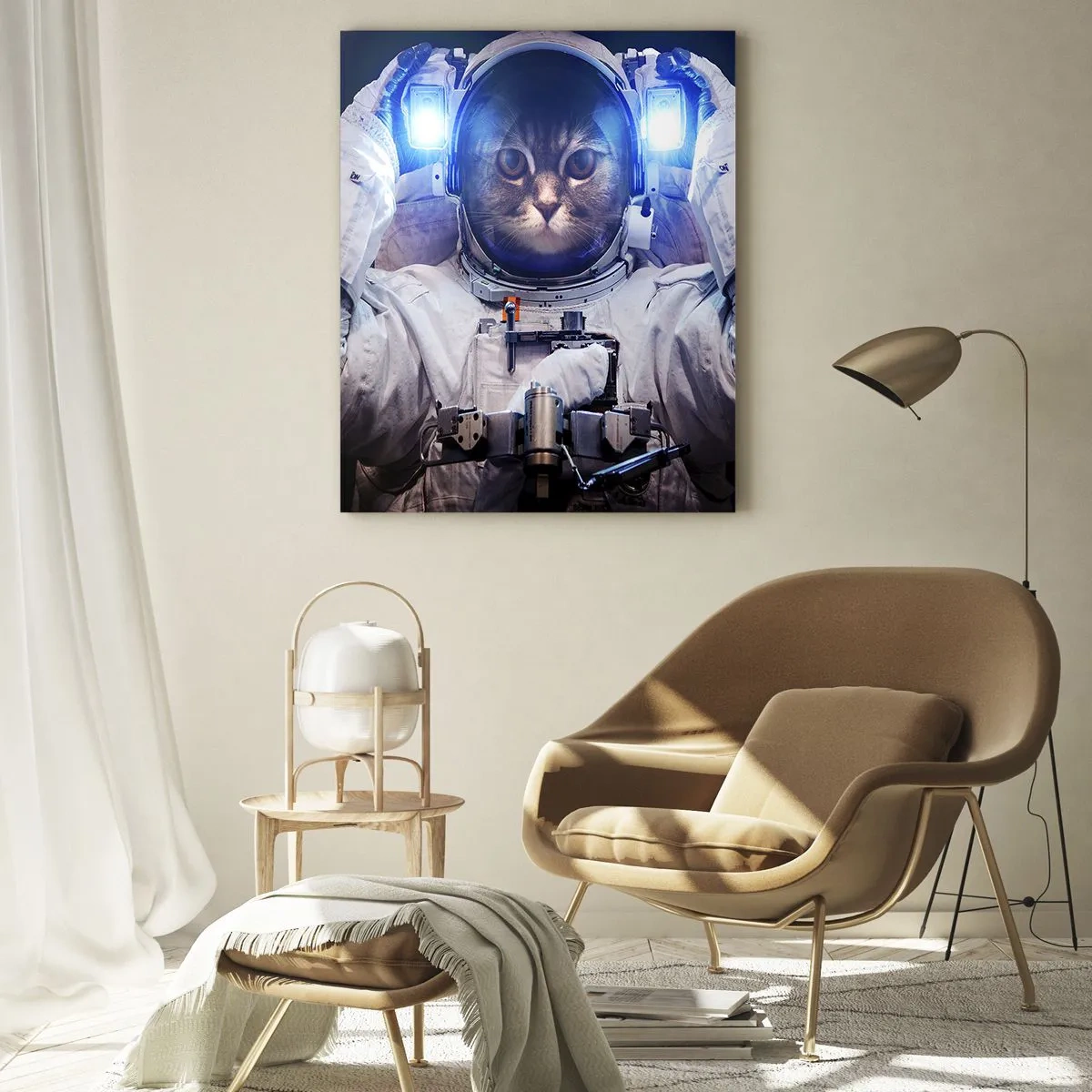 Schilderen op glas - Houston, je hebt een probleem - 50x70 cm