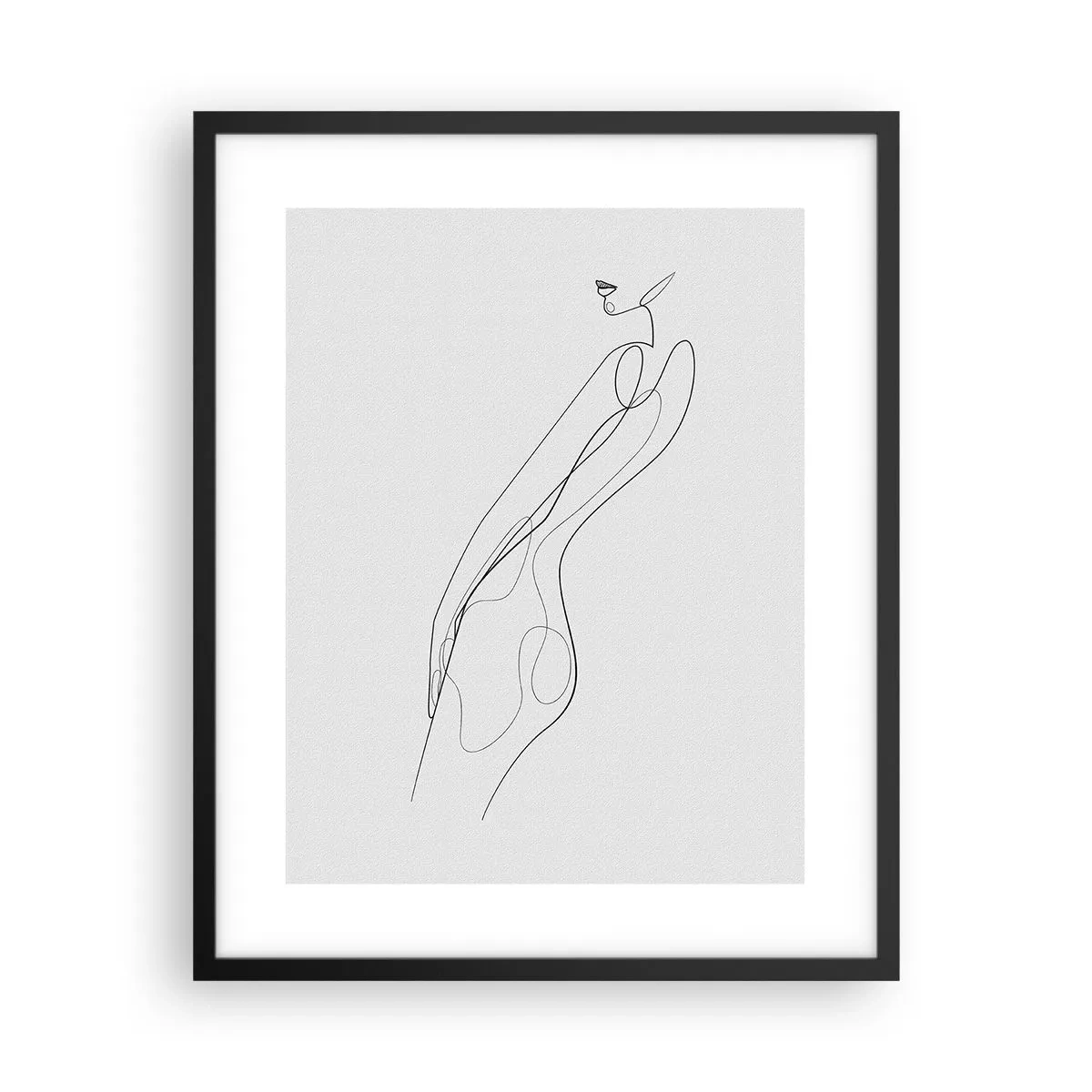 Poster in een zwarte lijst - Gewoon een belofte - 40x50 cm