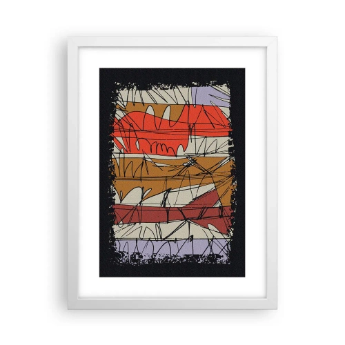 Poster in een witte lijst - Spontane compositie - 30x40 cm