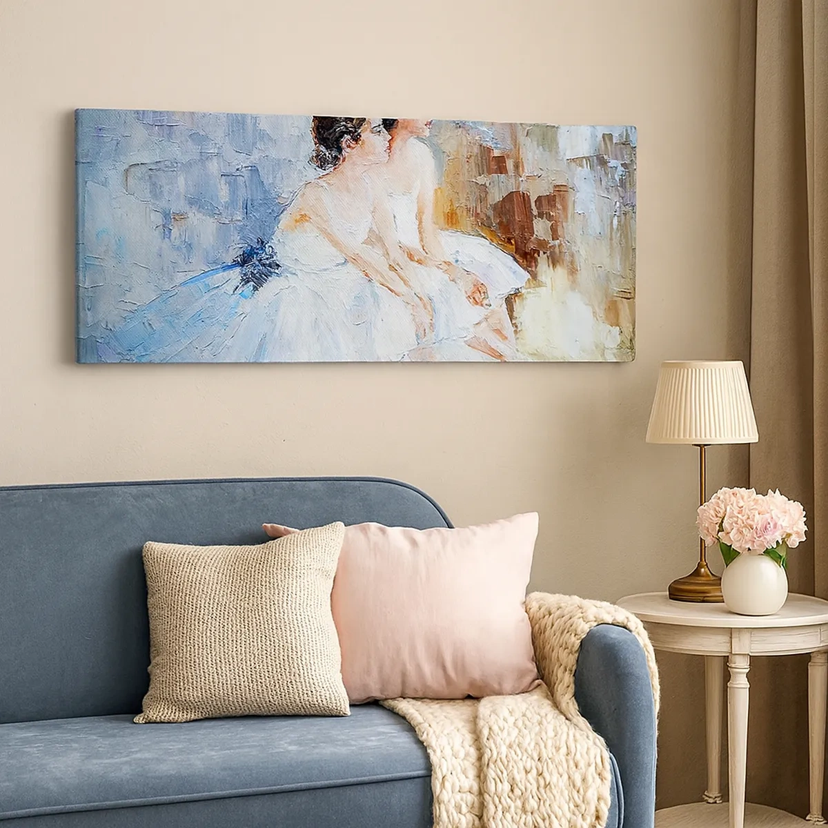 Schilderen op canvas - Rust van jonge zwanen - 30x30 cm