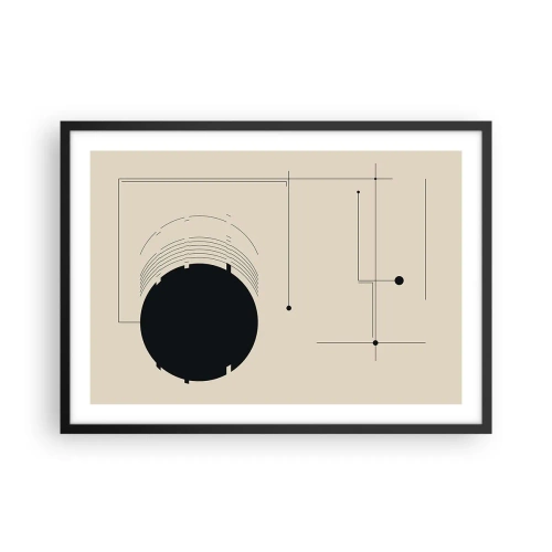 Poster in een zwarte lijst - Een flexibele en dynamische compositie - 70x50 cm