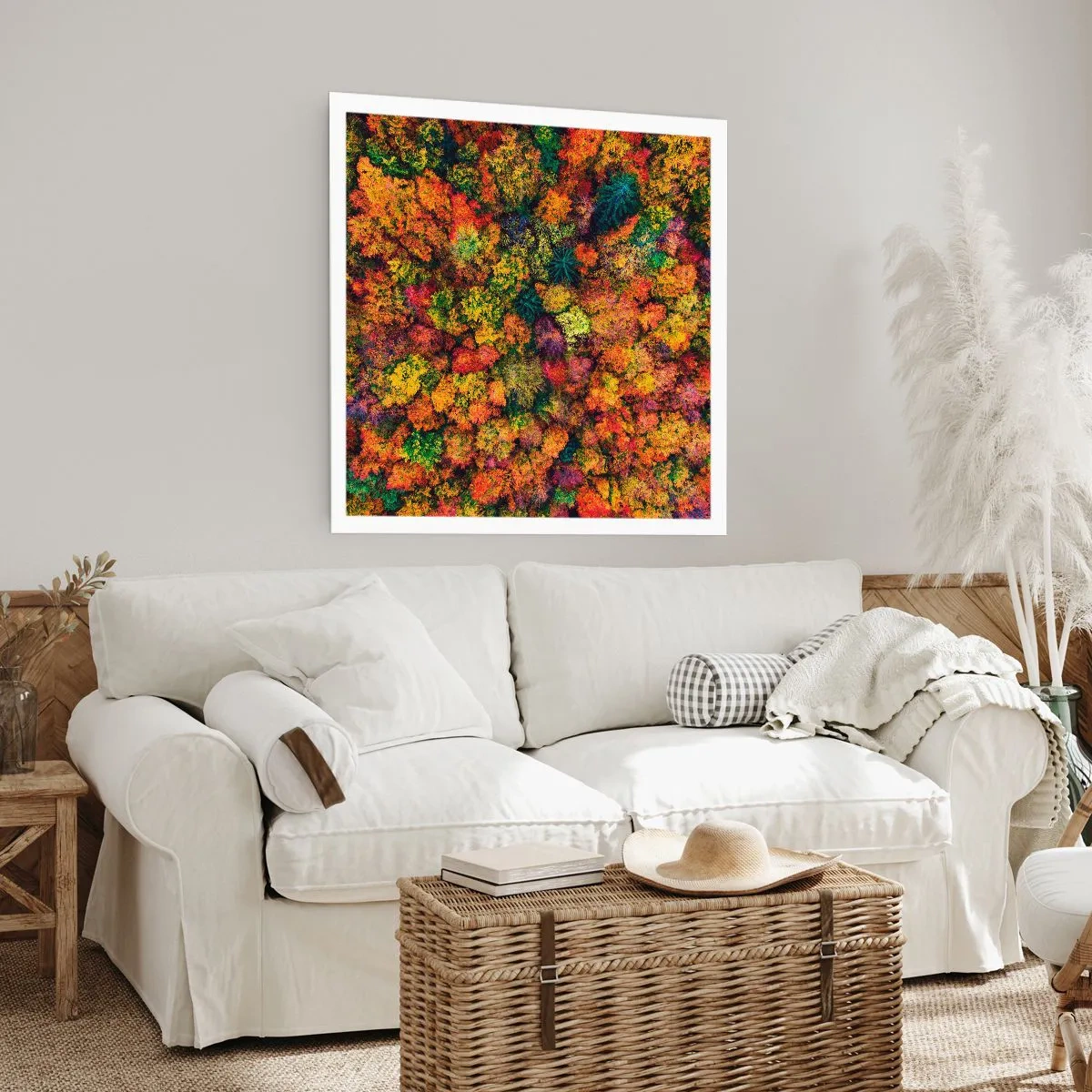 Poster - Boeket herfstbomen - 60x60 cm
