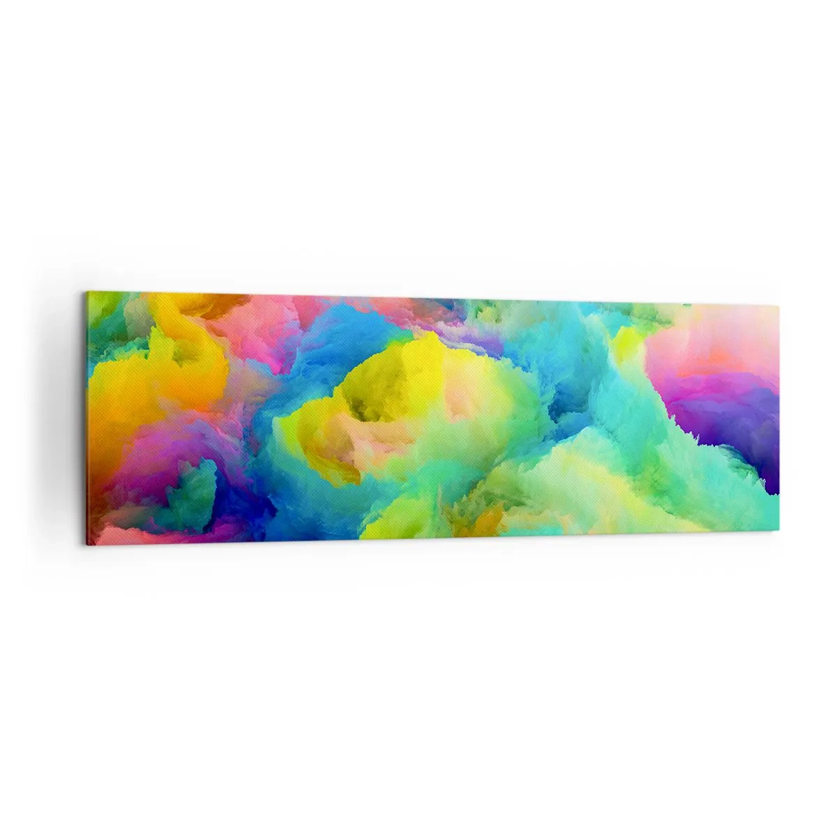 Schilderen op canvas - Regenboog dons - 160x50 cm