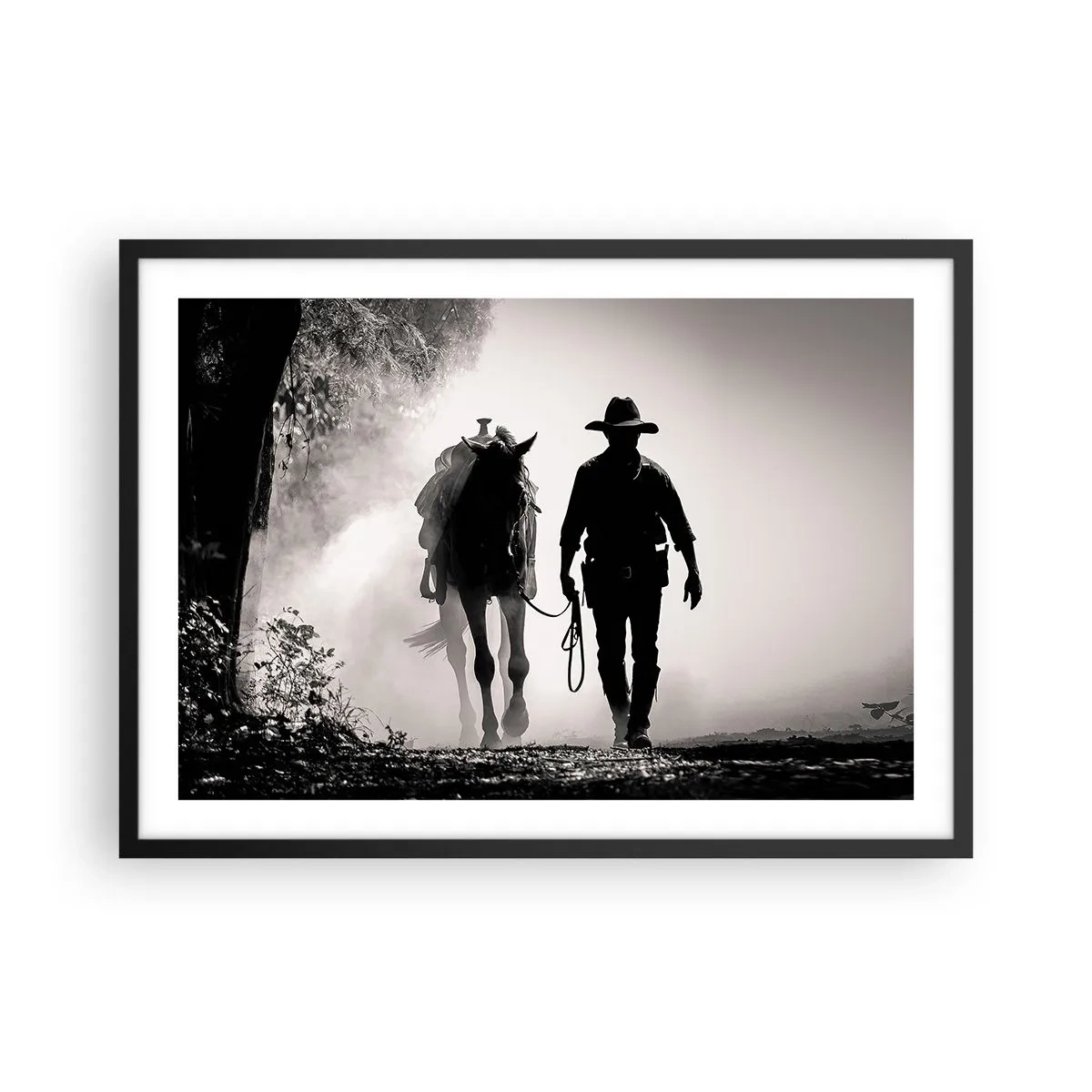 Poster in een zwarte lijst - Texas ochtend - 70x50 cm