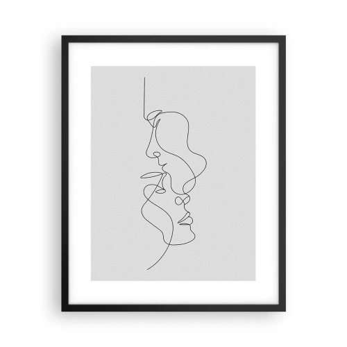 Poster in een zwarte lijst - De hitte van bittere verlangens - 40x50 cm