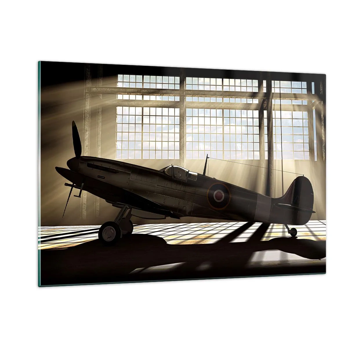 Schilderen op glas - De rust van een krijger - 120x80 cm