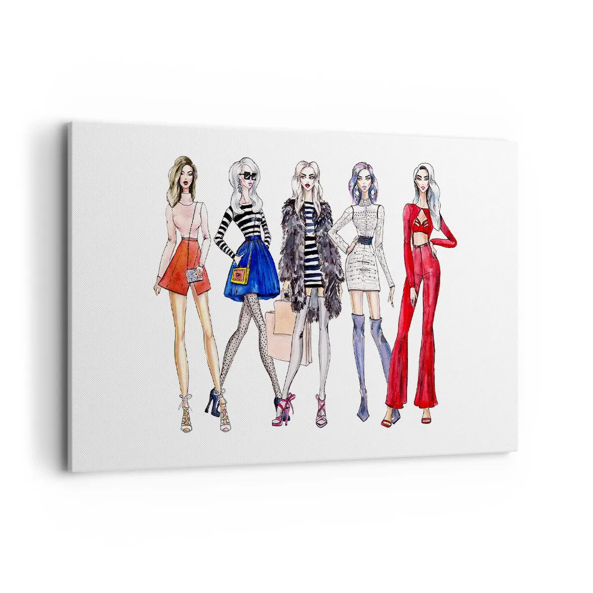 Schilderen op canvas - Elke week Fashion Week - 120x80 cm