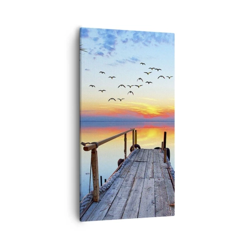 Schilderen op canvas - Het is tijd om terug te gaan... - 55x100 cm