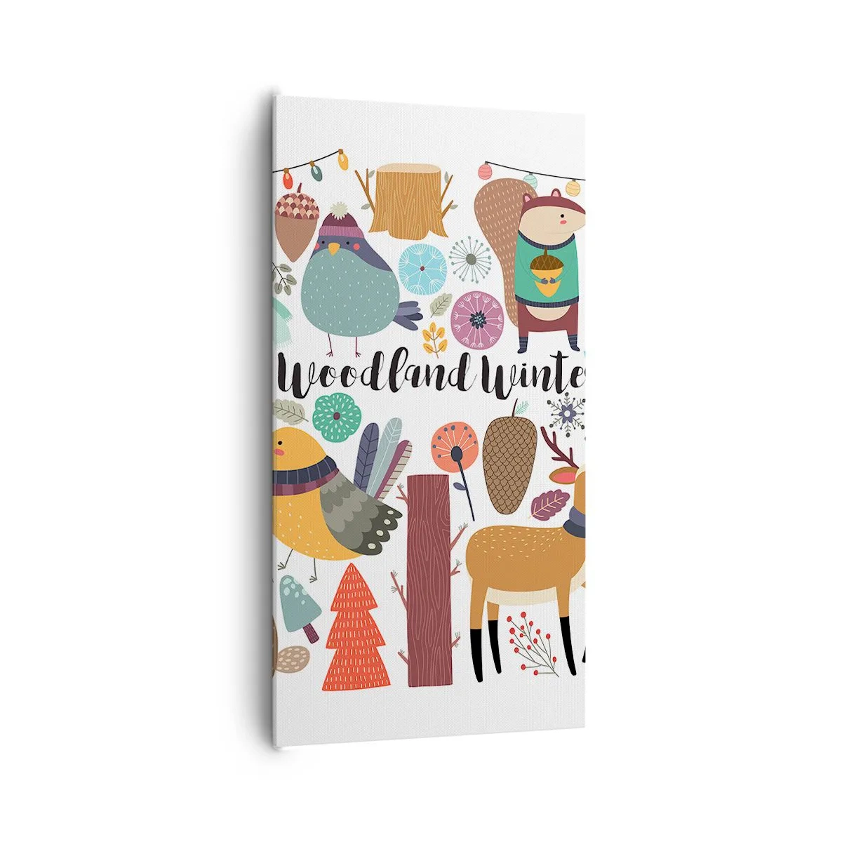 Schilderen op canvas - Sprookjesvakantie in het bos - 65x120 cm