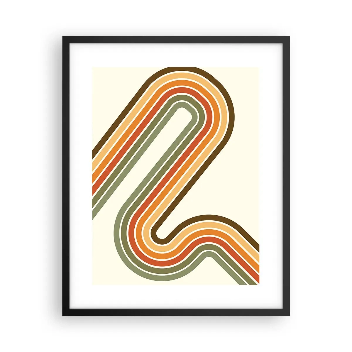Poster in een zwarte lijst - Zigzag naar het doel - 40x50 cm