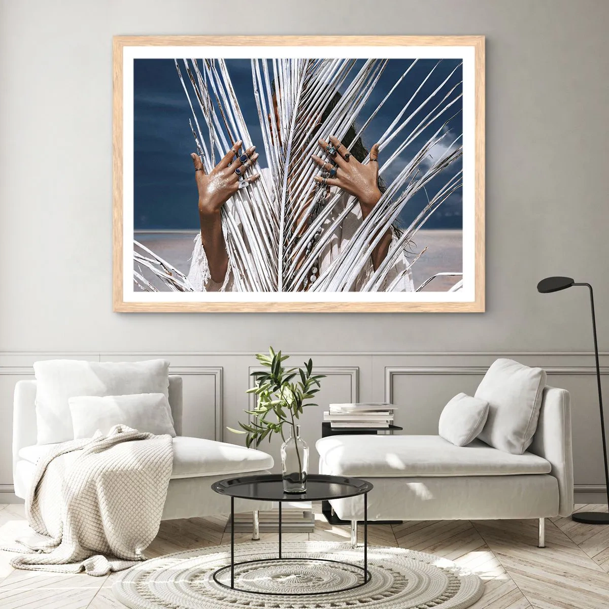 Een poster in een licht eiken lijst - Het meisje van de sjamaan? - 50x40 cm