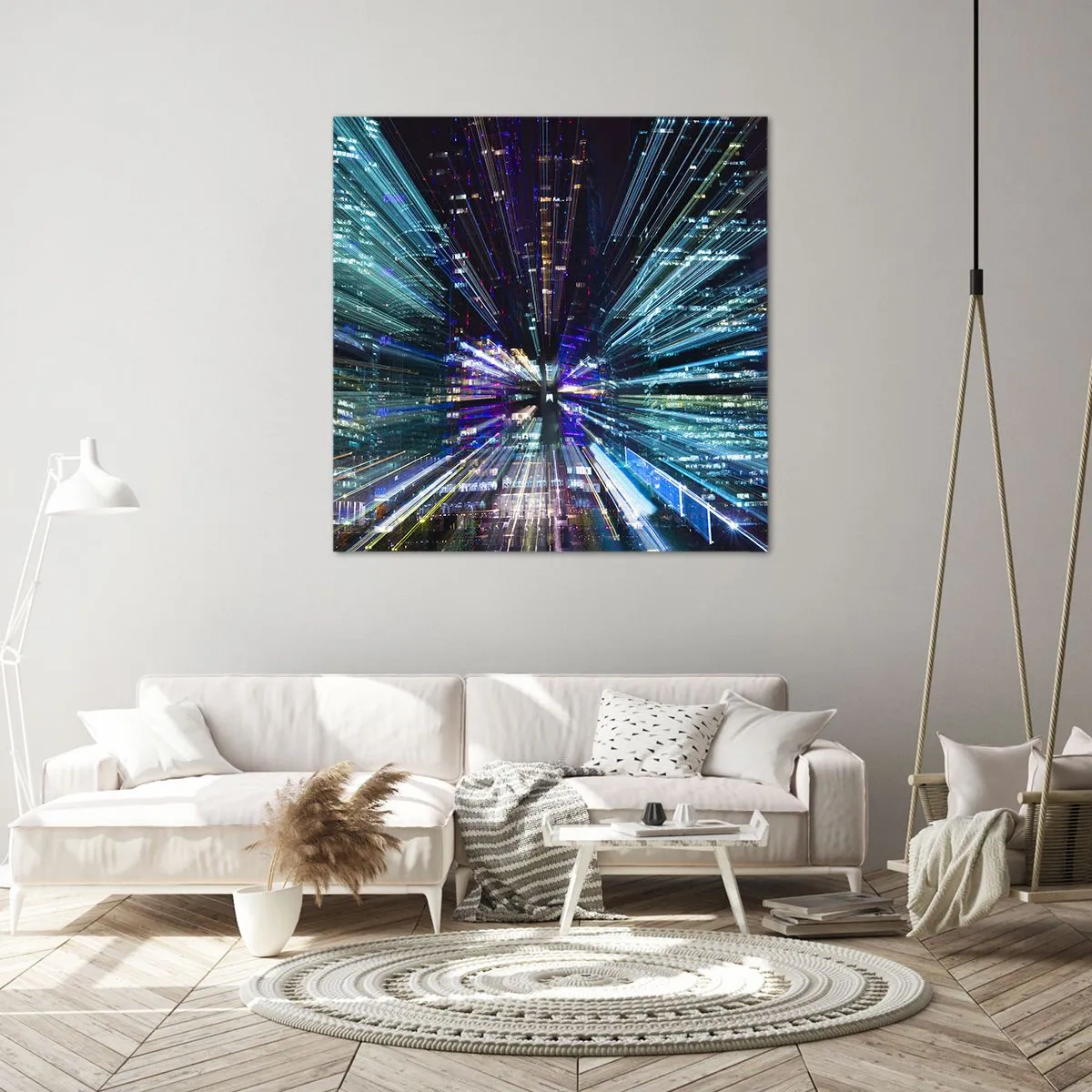 Schilderen op canvas - Overgang naar hyperspace - 50x50 cm
