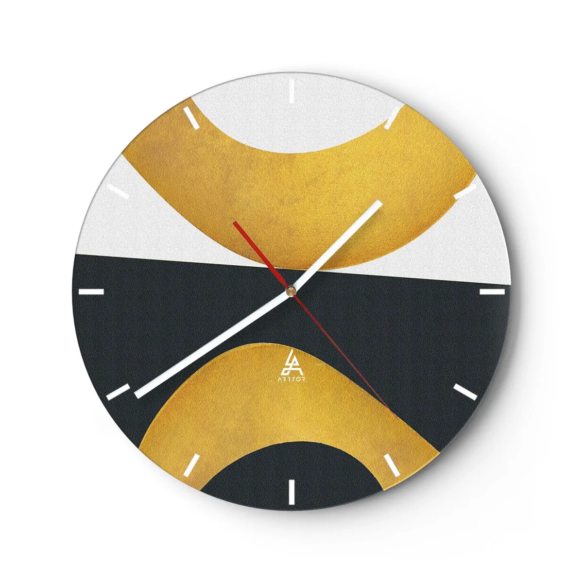 Wandklok - Klok - Ten eerste: goud - 40x40 cm