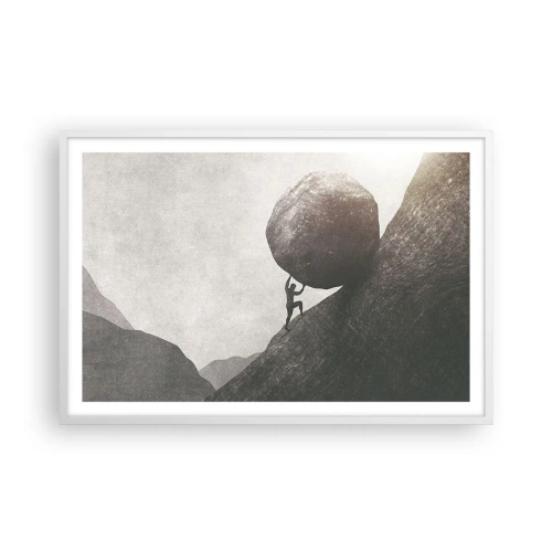 Poster in een witte lijst - Ik geloof tegen alle hoop in - 91x61 cm