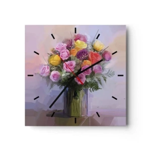 Wandklok - Klok - Ingehouden schoonheid - 30x30 cm