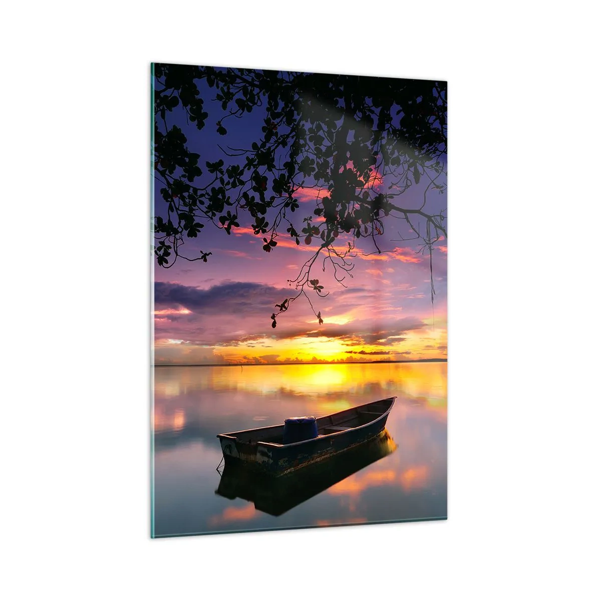 Schilderen op glas - "Je lijkt midden in de lucht te hangen..." - 50x70 cm
