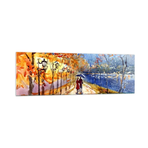 Schilderen op glas - Samen tot de grens van de tijd - 160x50 cm