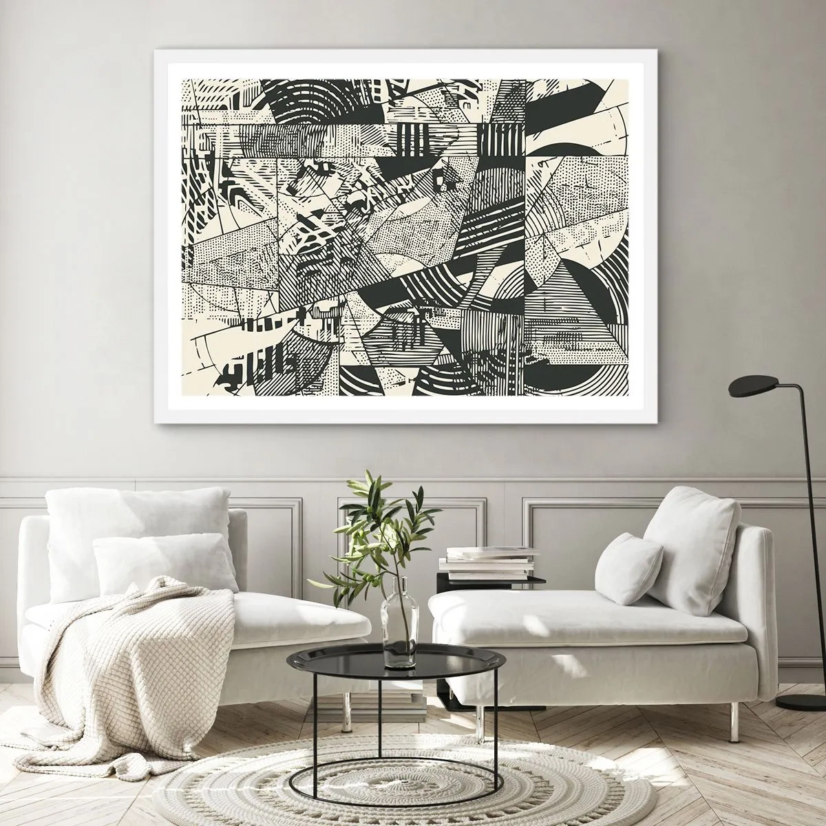 Poster in een witte lijst - De dynamiek van nu - 40x30 cm