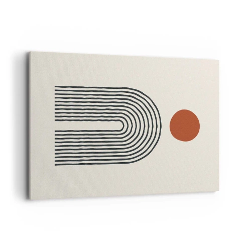 Schilderen op canvas - Magnetisme van vormen en kleuren - 100x70 cm