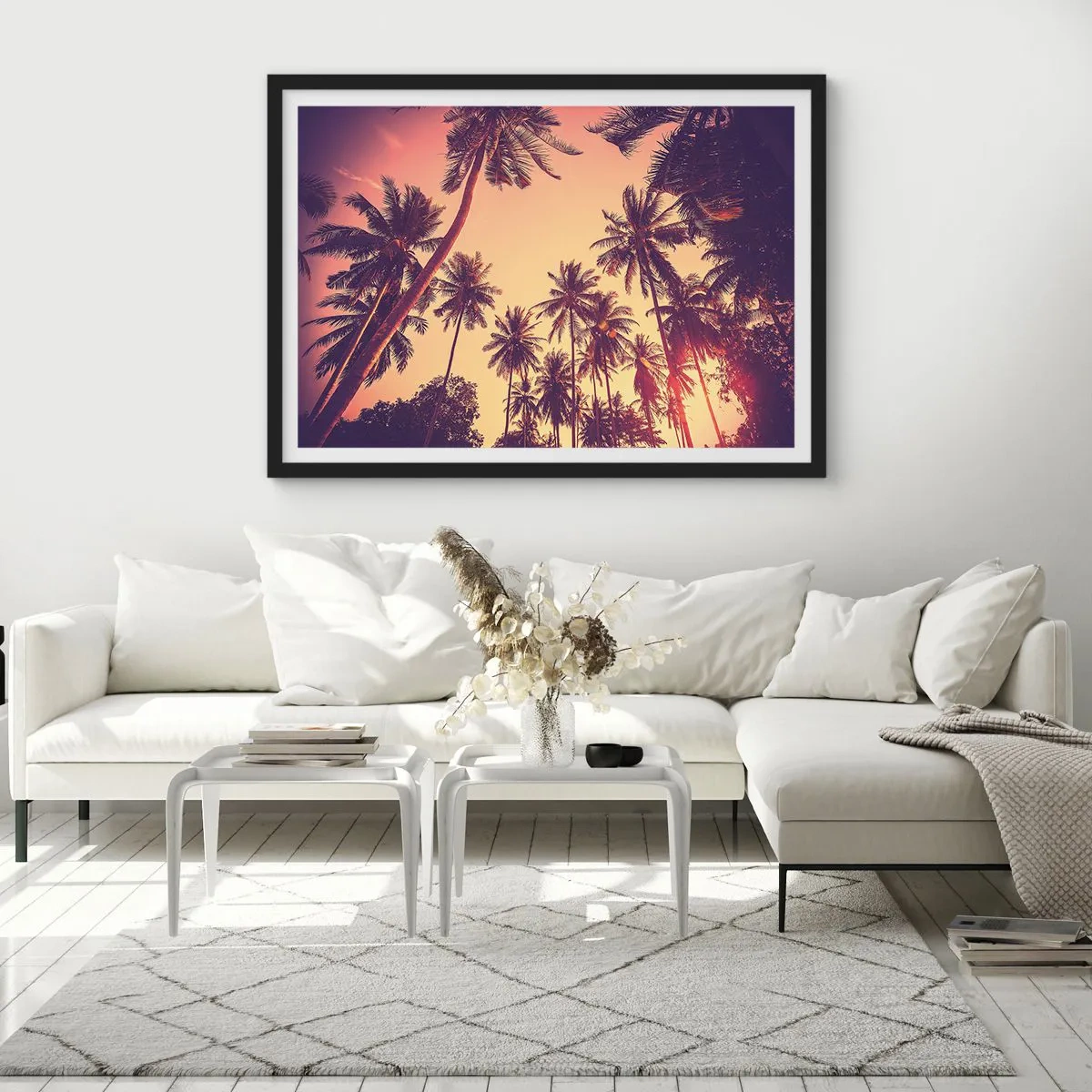 Poster in een zwarte lijst - Een tropische variant - 50x40 cm