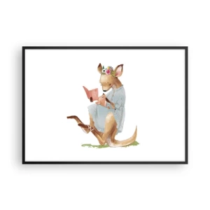 Poster in een zwarte lijst - Lees me voor mama - 100x70 cm