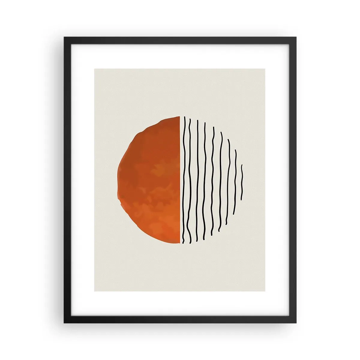 Poster in een zwarte lijst - In het Japanse klimaat - 40x50 cm