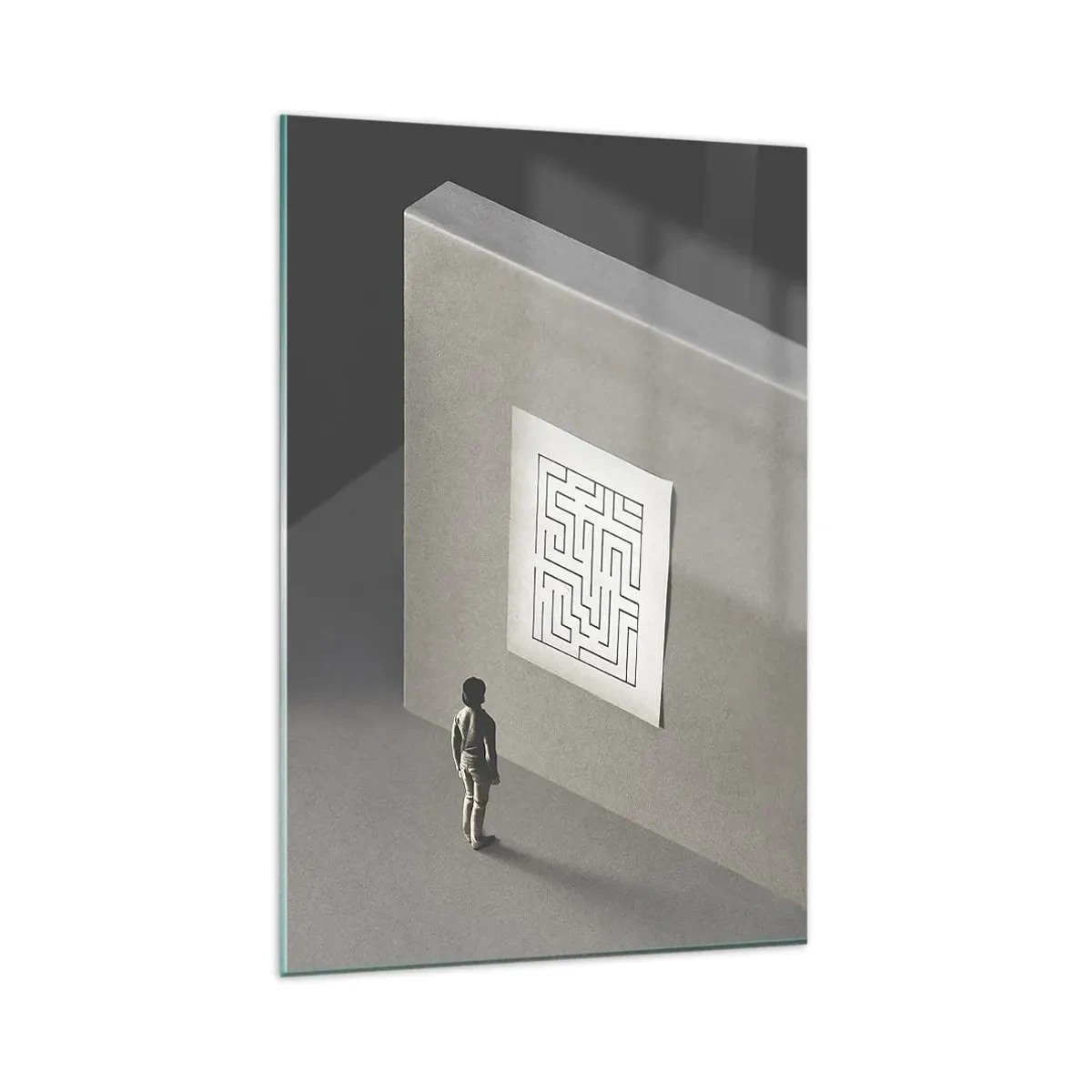 Schilderen op glas - Maar waar ben ik? - 80x120 cm