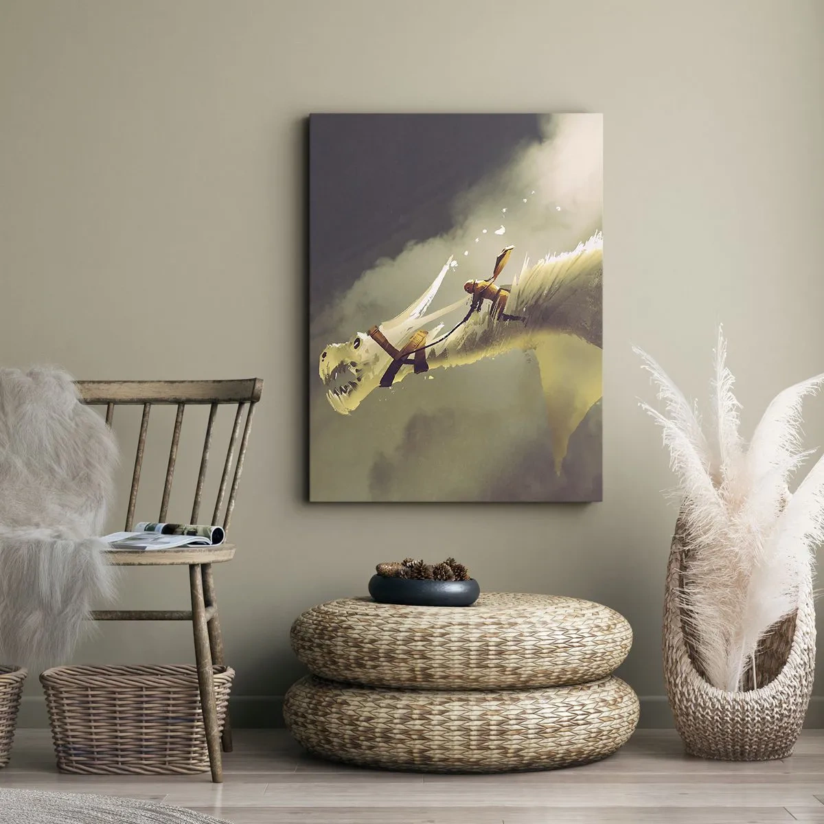 Schilderen op canvas - De wereld te hulp - 80x120 cm