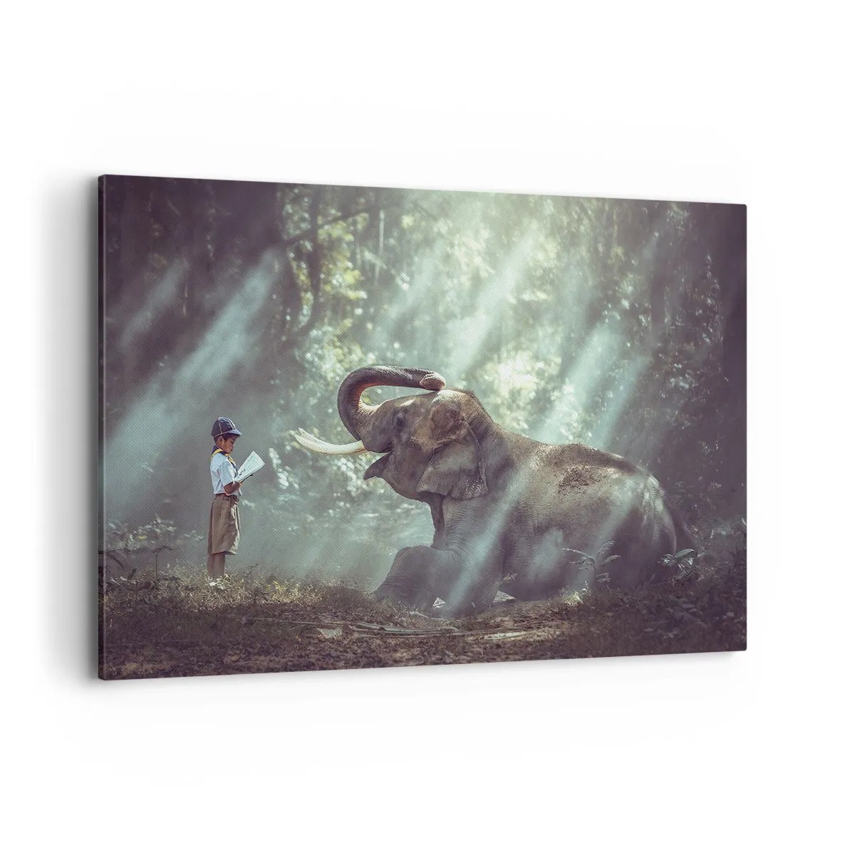 Schilderen op canvas - En luister hier eens naar... - 120x80 cm
