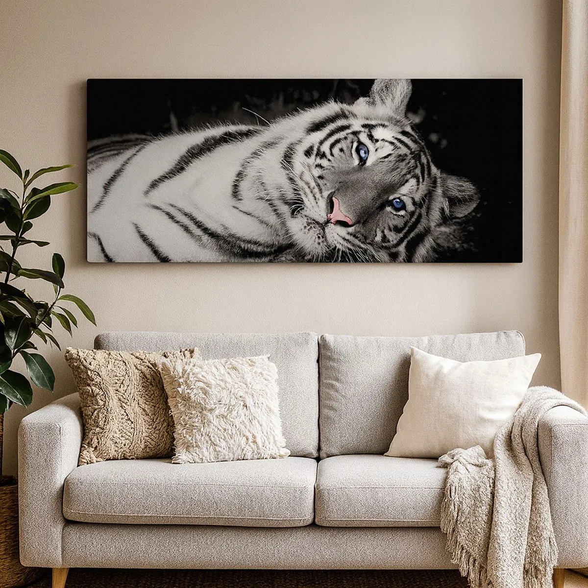 Schilderen op canvas - Wildheid en vrede - 100x40 cm