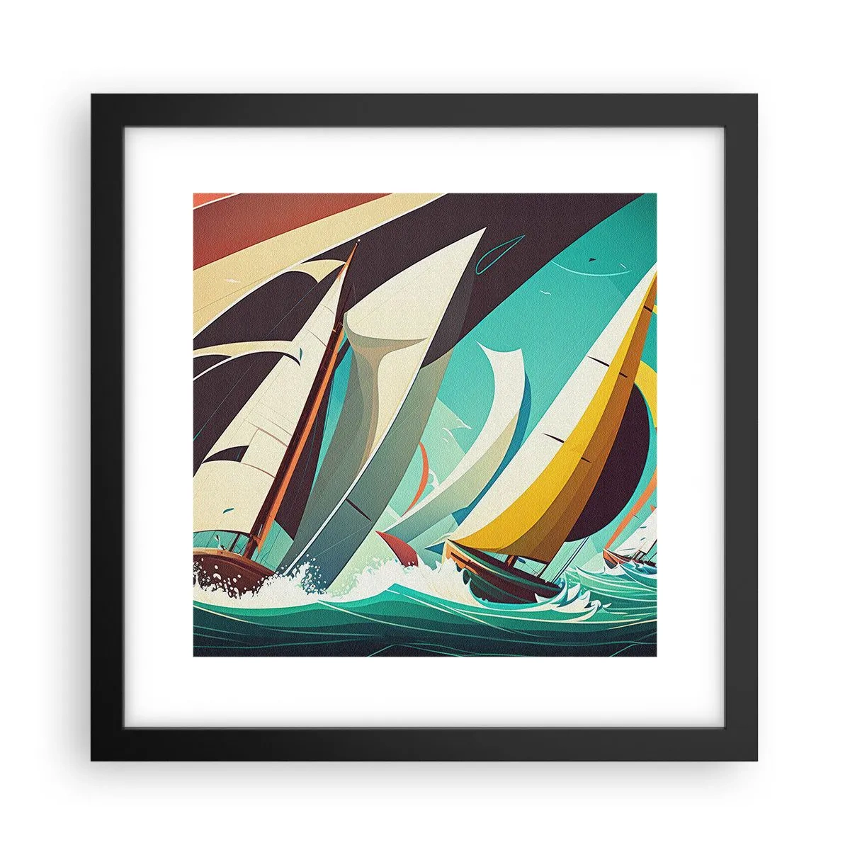 Poster in een zwarte lijst - Met elementen als een broer - 30x30 cm