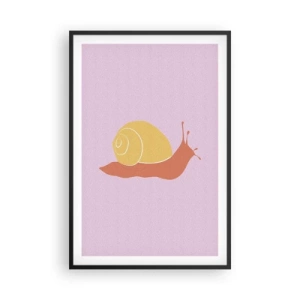 Poster in een zwarte lijst - Er is geen haast - 61x91 cm