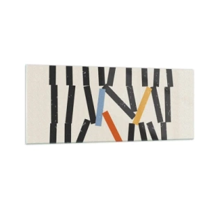 Schilderen op glas - Domino – compositie - 100x40 cm