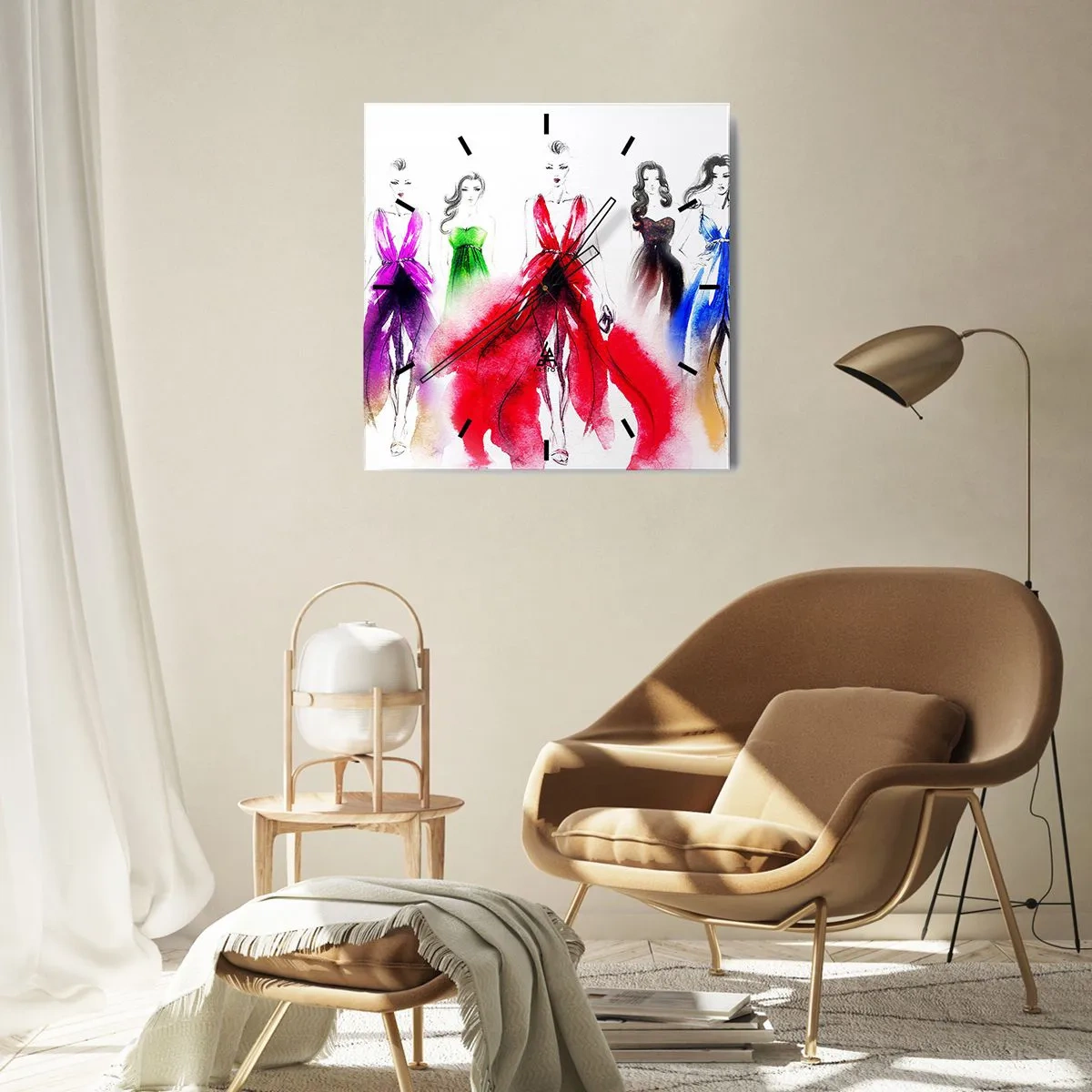 Wandklok - Klok - Stemmingen voor kostuums - 40x40 cm