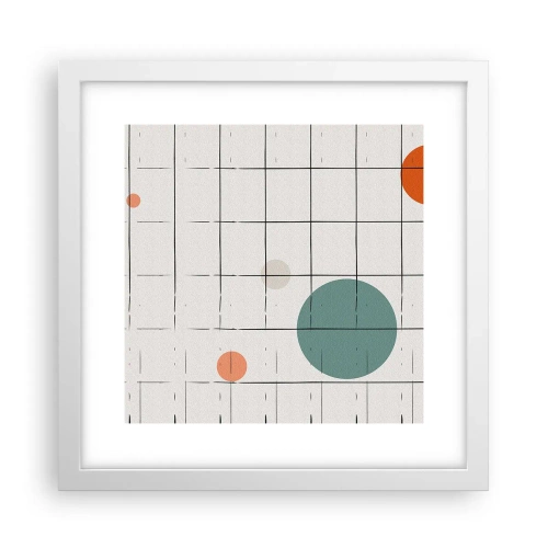 Poster in een witte lijst - Gevangen. Wij of zij? - 30x30 cm