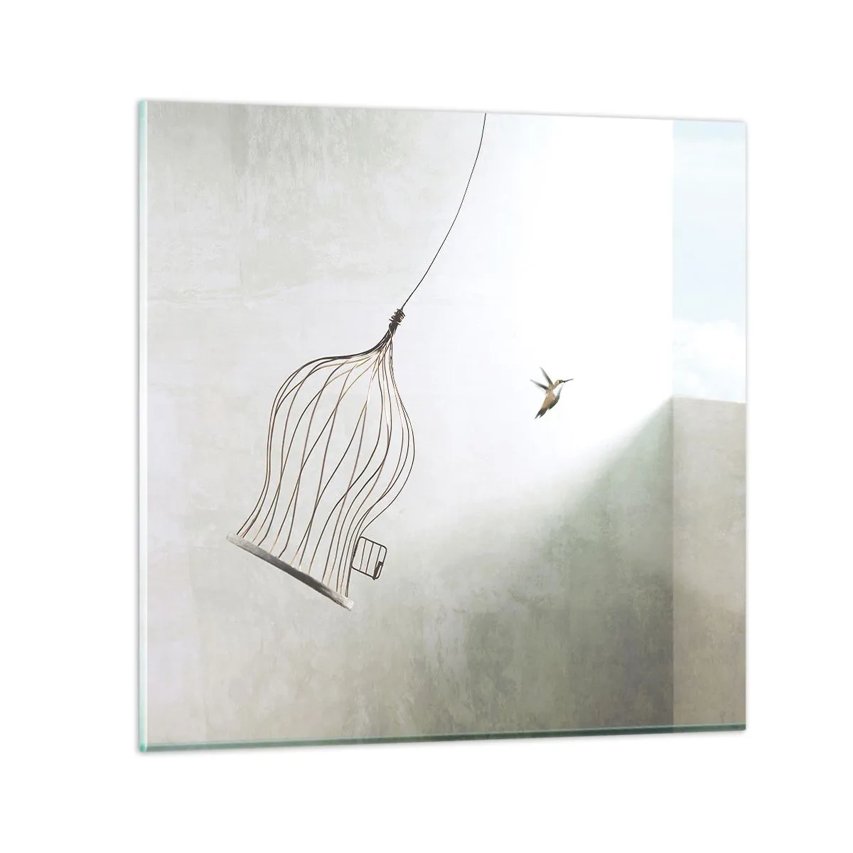 Schilderen op glas - In je element - 70x70 cm